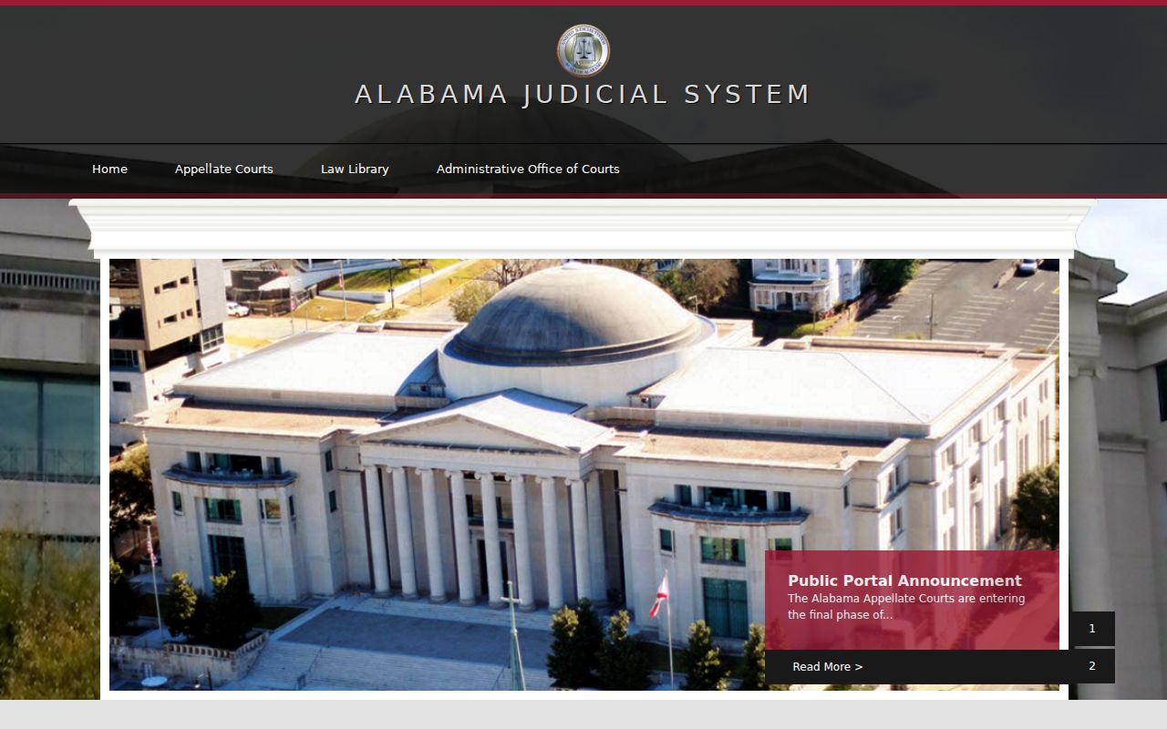 Alabama Judicial System source for Colbert County court docket access
